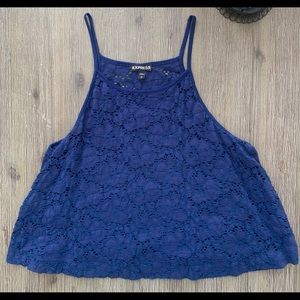 💙Express Navy Eyelet Top!